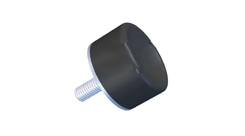 Plot antivibratoire, 32,8 kg, M6, Caoutchouc
